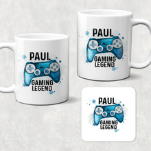 Load image into Gallery viewer, Gaming Legend Personalised Watercolour Mug
