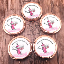 Load image into Gallery viewer, Ginspirational Gin is the Answer Personalised Compact Pocket Mirror

