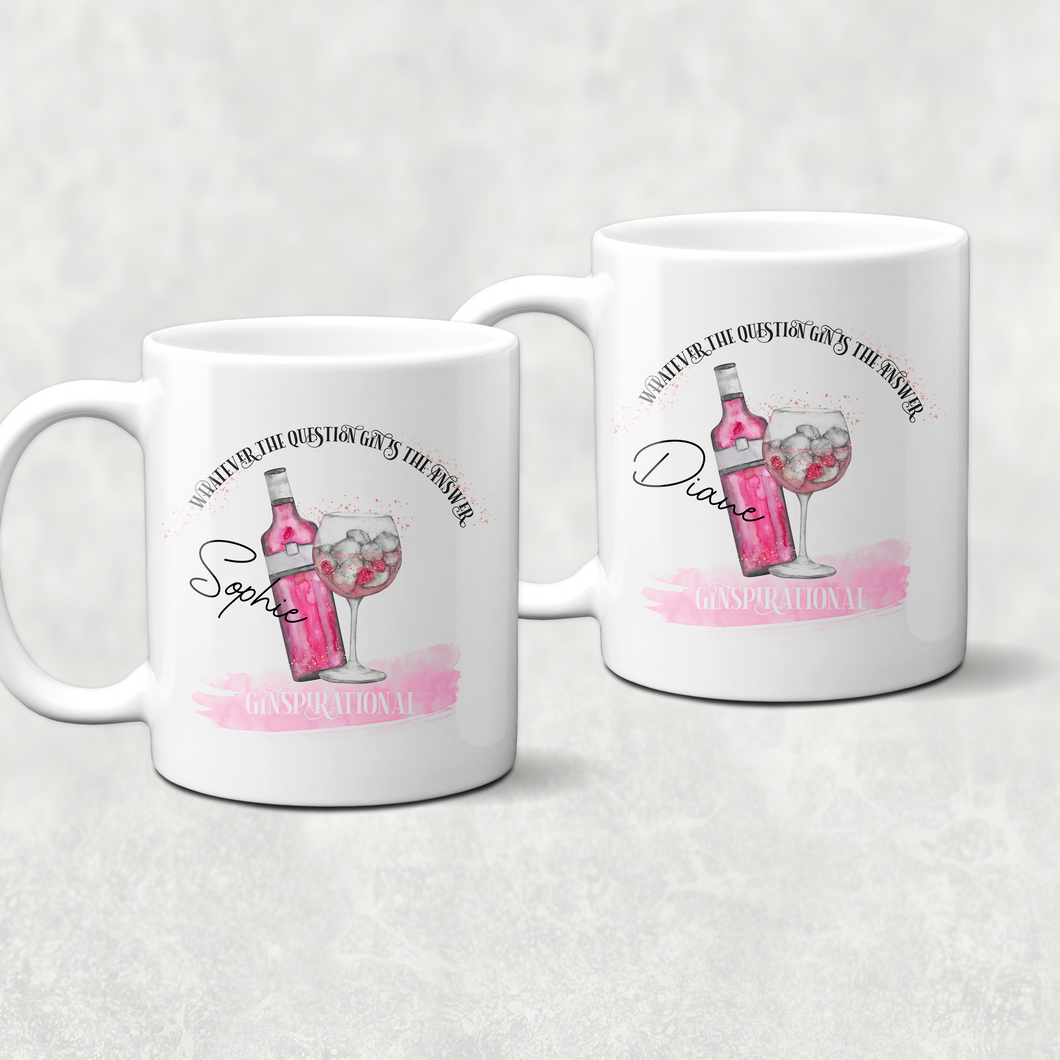 Gin is the Answer Personalised Mug