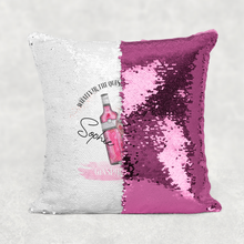 Load image into Gallery viewer, Ginspirational Gin is the Answer Personalised Mermaid Sequin Cushion
