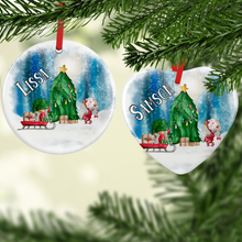 Load image into Gallery viewer, Gonk Christmas Gnome Personalised Ceramic Christmas Bauble
