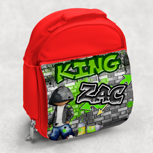 Load image into Gallery viewer, Graffiti Artist Personalised Kids Insulated Lunch Bag

