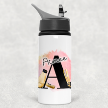 Load image into Gallery viewer, Hairdresser Alphabet Personalised Aluminium Straw Water Bottle 650ml

