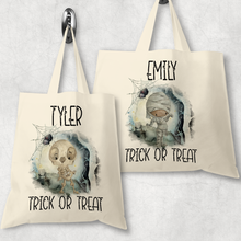 Load image into Gallery viewer, Halloween Character Trick or Treat Tote Bag
