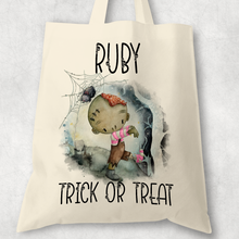 Load image into Gallery viewer, Halloween Character Trick or Treat Tote Bag
