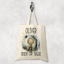 Load image into Gallery viewer, Halloween Character Trick or Treat Tote Bag
