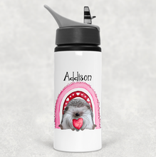 Load image into Gallery viewer, Sending You Lots of Hedge Hugs Personalised Aluminium Straw Water Bottle 650ml

