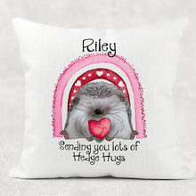 Load image into Gallery viewer, Sending you lots of Hedge Hugs Personalised Cushion
