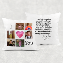 Load image into Gallery viewer, I Love You Hug Isolation Comfort Cushion Linen White Canvas
