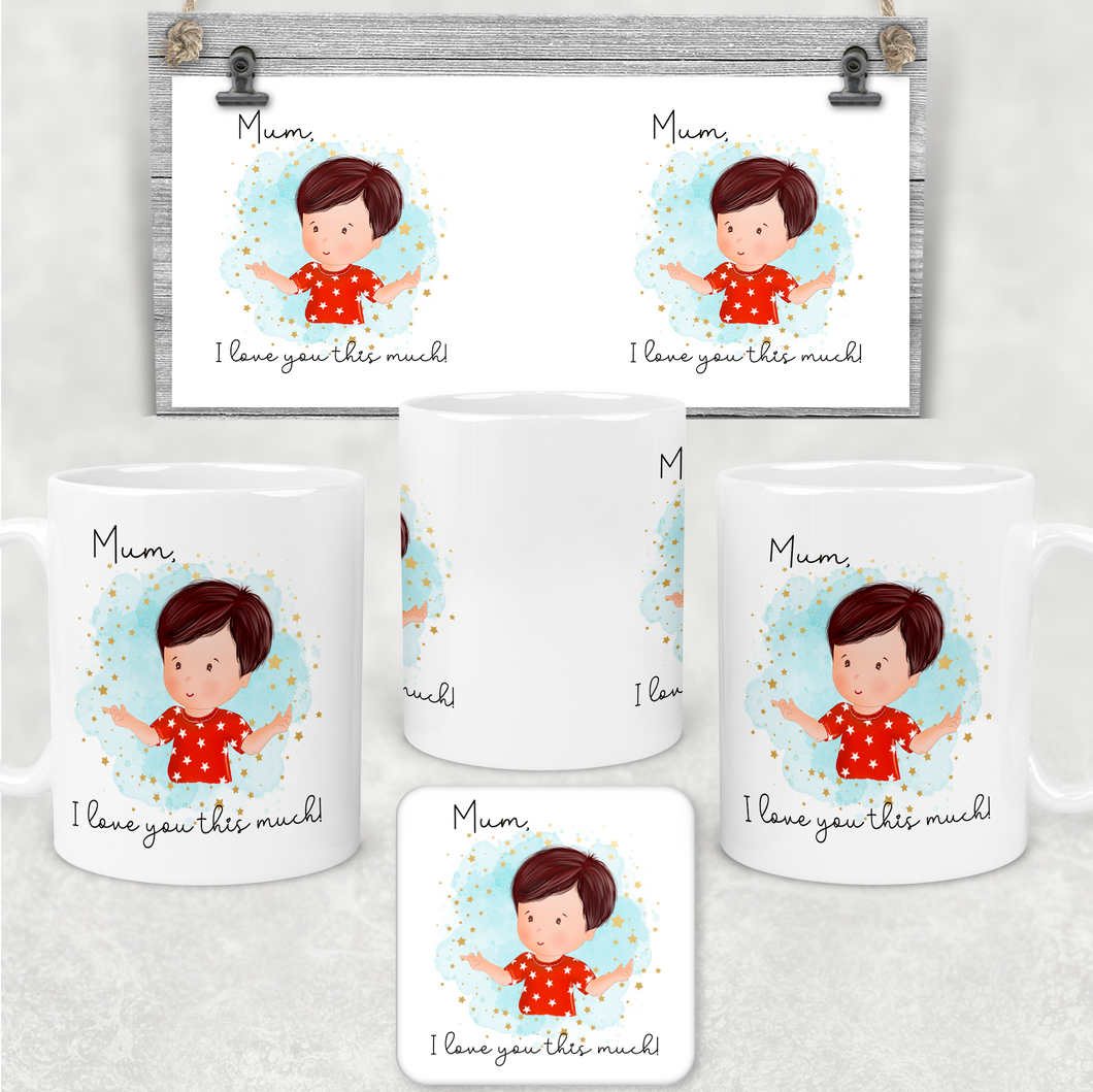 Mummy I Love You This Much Personalised Mug & Coaster