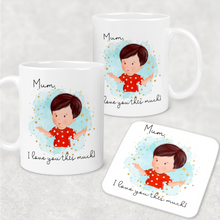 Load image into Gallery viewer, Mummy I Love You This Much Personalised Mug &amp; Coaster
