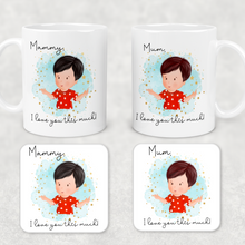 Load image into Gallery viewer, Mummy I Love You This Much Personalised Mug &amp; Coaster

