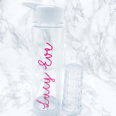 Personalised 750ml White Adult Fruit Infuser Water Bottle - Bottles - Molly Dolly Crafts