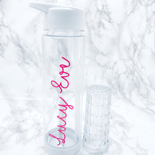 Personalised 750ml White Adult Fruit Infuser Water Bottle - Bottles - Molly Dolly Crafts