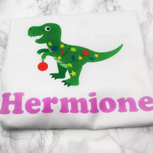 Load image into Gallery viewer, Dinosaur Personalised Christmas Eve Pillow Case &amp; Book - Christmas - Molly Dolly Crafts
