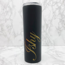 Load image into Gallery viewer, Personalised 500ml Tall Tumbler available in Black, White and Rose Gold - Bottles - Molly Dolly Crafts
