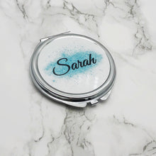 Load image into Gallery viewer, Personalised Glitter Splash Pocket Mirror - Pocket Mirror - Molly Dolly Crafts
