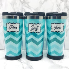 Load image into Gallery viewer, Chevron Personalised 420ml Travel Mug | Personalised Travel Mug - Travel Mug - Molly Dolly Crafts
