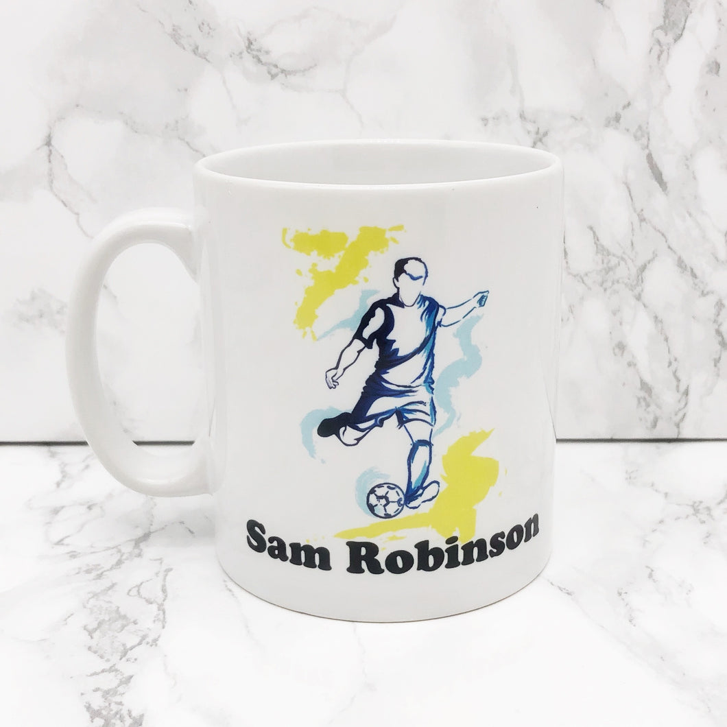 Personalised Football Watercolour Mug | Ceramic and Unbreakable Polymer - Mug - Molly Dolly Crafts