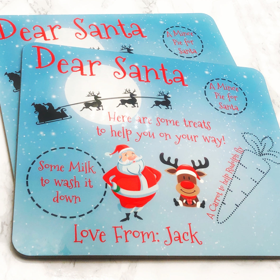 Personalised Christmas Eve Santa's Treats Placemat - Christmas - Molly Dolly Crafts