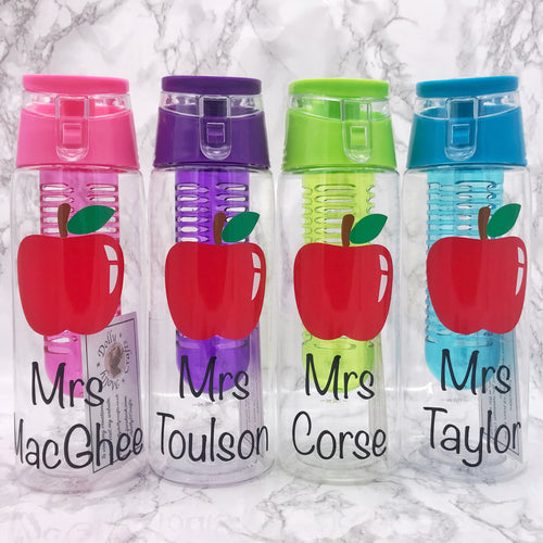 Personalised Teacher 700ml Adult Fruit Infuser Water Bottle | Teacher End of School Gift - Bottles - Molly Dolly Crafts