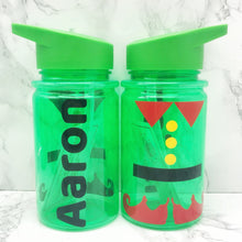 Load image into Gallery viewer, Santa or Elf Style Kids Christmas Water Bottle

