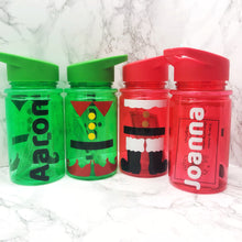 Load image into Gallery viewer, Santa or Elf Style Kids Christmas Water Bottle
