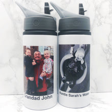 Load image into Gallery viewer, Personalised Photo Aluminium Straw Water Bottle 650ml
