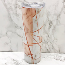 Load image into Gallery viewer, Rose Gold Geometric Tall Tumbler
