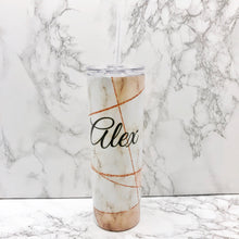 Load image into Gallery viewer, Rose Gold Geometric Tall Tumbler
