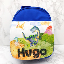 Load image into Gallery viewer, Dinosaur Personalised Kids Insulated Lunch Bag
