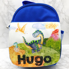 Load image into Gallery viewer, Dinosaur Personalised Kids Insulated Lunch Bag
