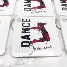 Load image into Gallery viewer, Dance Personalised Keyring Bag Tag
