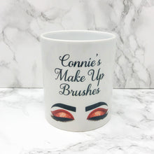 Load image into Gallery viewer, Cosmetic Personalised Rose Gold Eyes Make Up Brush Holder
