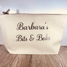 Load image into Gallery viewer, Personalised Bits &amp; Bobs Bag - Make Up Bag - Molly Dolly Crafts

