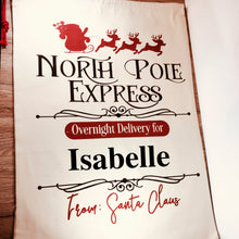 Load image into Gallery viewer, North Pole Express Personalised Christmas Sack - Christmas - Molly Dolly Crafts
