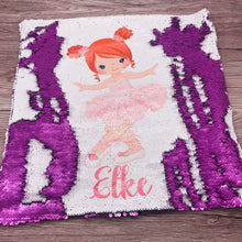 Load image into Gallery viewer, Ballet Personalised Mermaid Sequin Cushion -  - Molly Dolly Crafts
