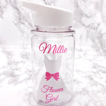 Load image into Gallery viewer, 500ml Kids Wedding Role Outfit Water Bottle | Flower Girl Bottle | Page Boy Bottle - Bottles - Molly Dolly Crafts
