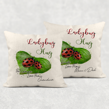Load image into Gallery viewer, Ladybug Hug Personalised Cushion
