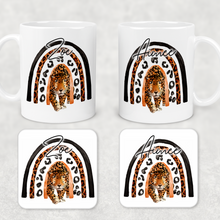 Load image into Gallery viewer, Leopard Rainbow Personalised Mug &amp; Coaster
