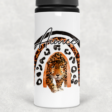 Load image into Gallery viewer, Leopard Rainbow Personalised Aluminium Straw Water Bottle 650ml
