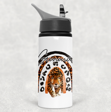 Load image into Gallery viewer, Leopard Rainbow Personalised Aluminium Straw Water Bottle 650ml
