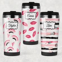 Load image into Gallery viewer, Makeup Watercolour Personalised 420ml Travel Mug
