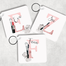 Load image into Gallery viewer, Make Up Alphabet Cosmetic Keyring
