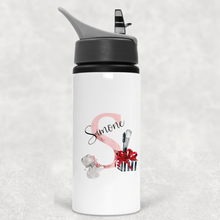 Load image into Gallery viewer, Make Up Alphabet Personalised Straw Aluminium Water Bottle 600ml
