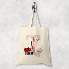 Load image into Gallery viewer, Make Up Tote Bag Personalised Alphabet MUA Gift
