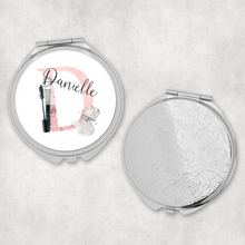 Load image into Gallery viewer, Make Up Alphabet Compact Pocket Mirror
