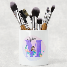 Load image into Gallery viewer, Mermaid Initial Personalised Pencil Caddy / Make Up Brush Holder
