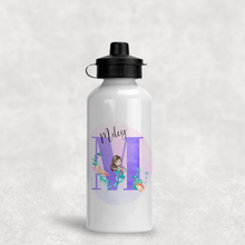 Load image into Gallery viewer, Mermaid Alphabet Personalised Aluminium Water Bottle 400/600ml
