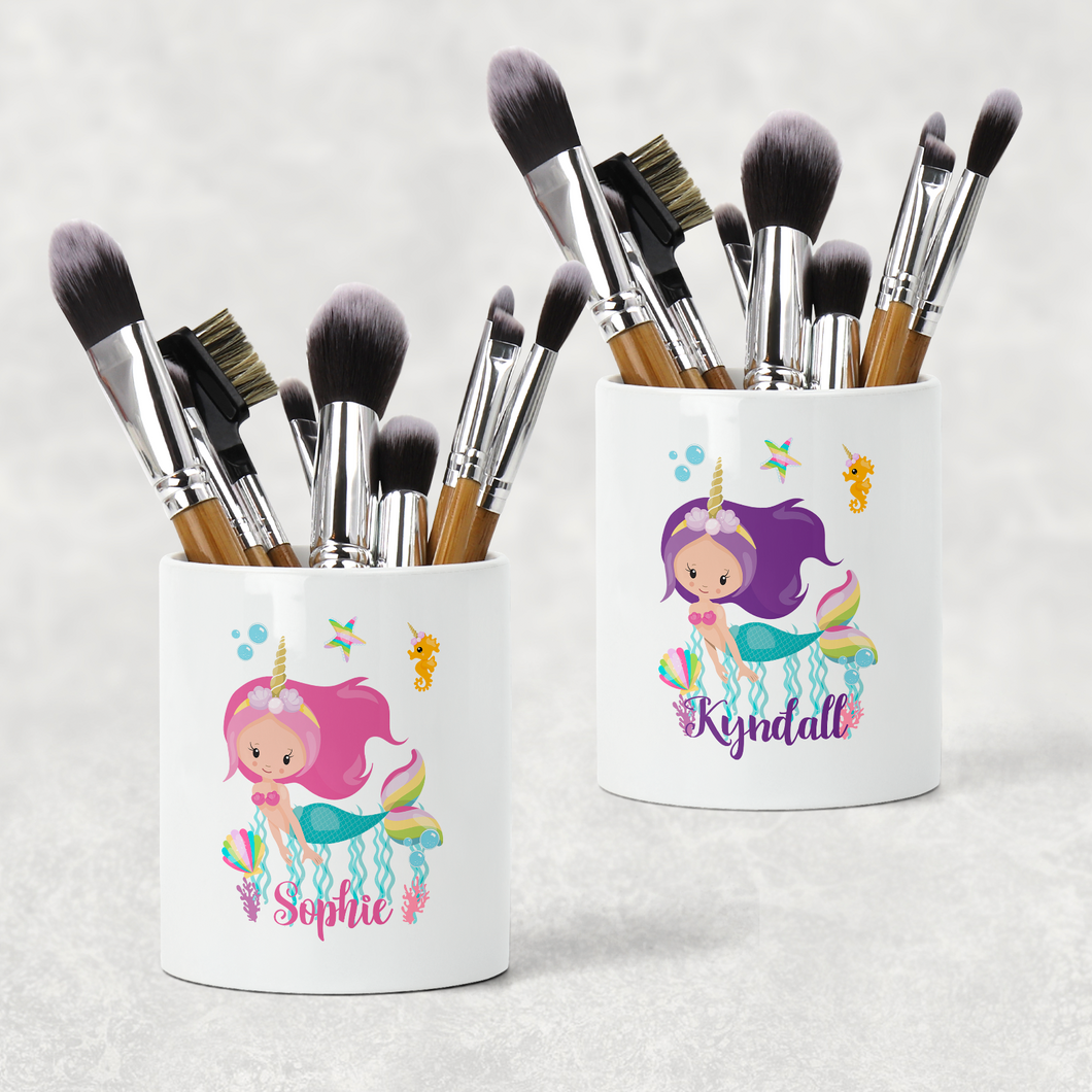 Mermaid Pencil Caddy / Make Up Brush Holder